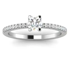 טבעת קלאסית יהלום 1 קראט