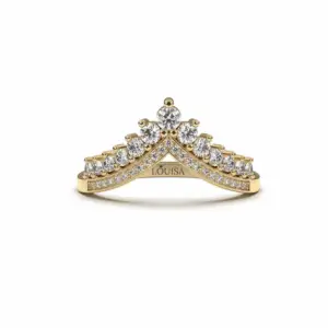 טבעת V יהלומים