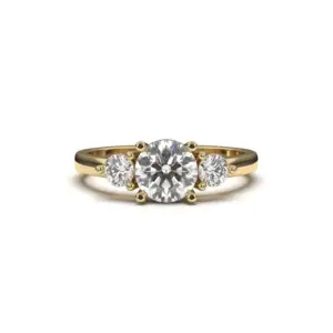 טבעת אירוסין שלושה יהלומים