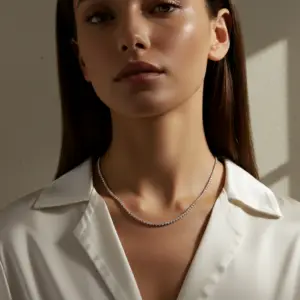 שרשרת טניס יהלומים 3 שיניים