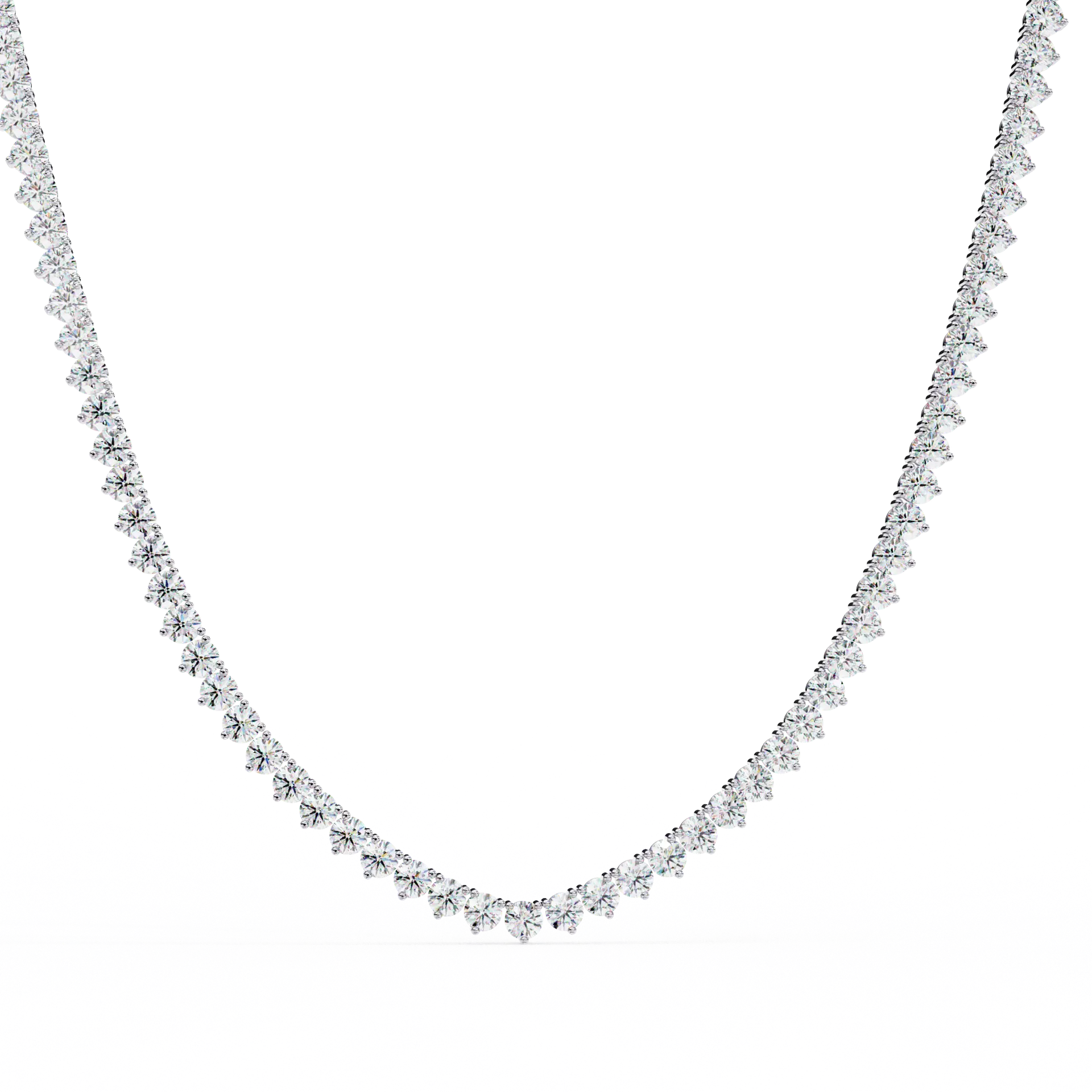 שרשרת טניס יהלומים 3 שיניים