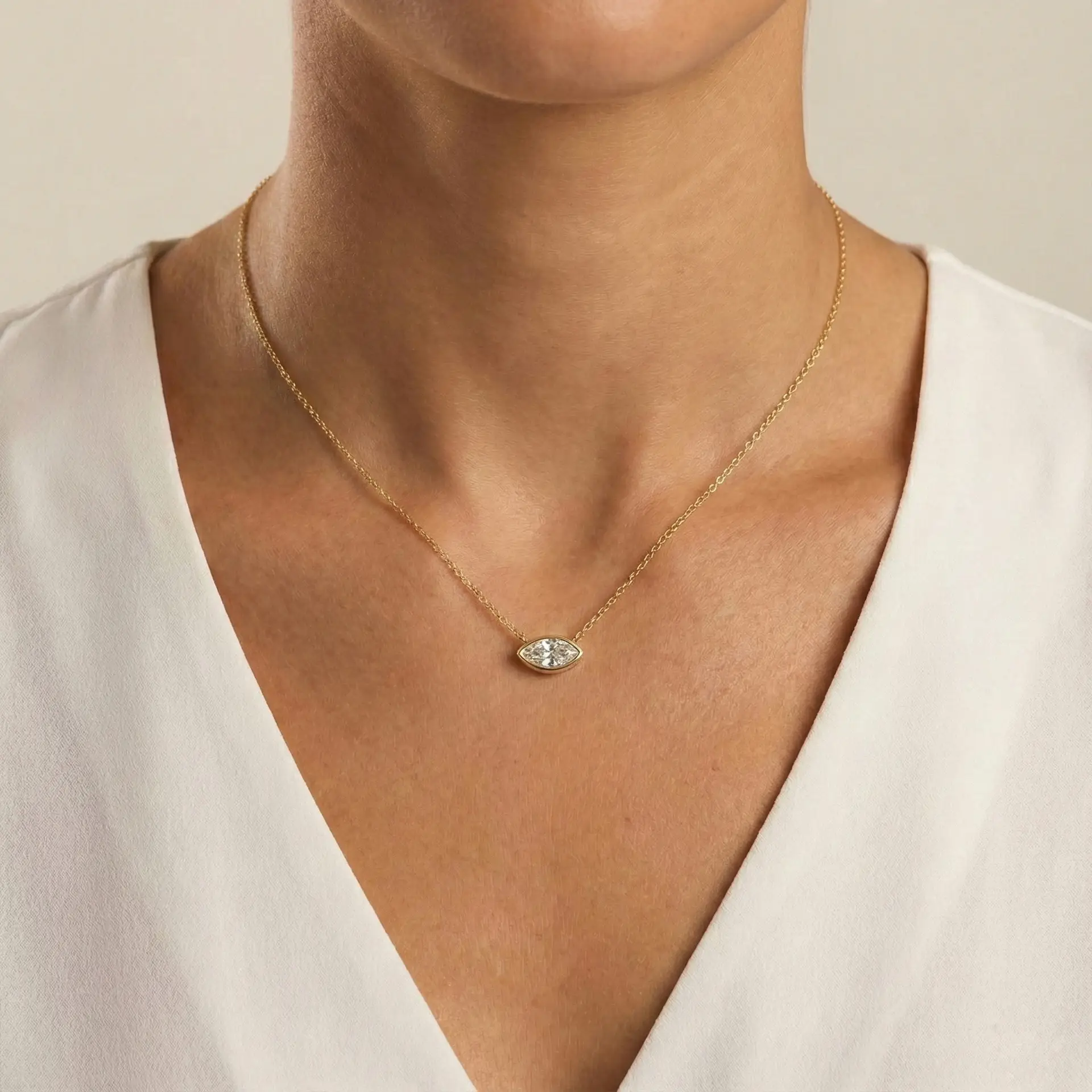 שרשרת יהלום מרקיזה 2.5 קראט