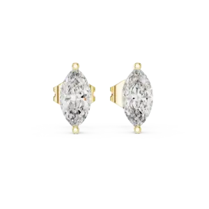 עגילי יהלום סוליטר מרקיזה