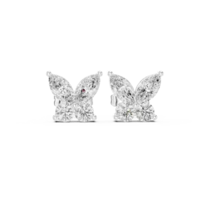 עגילי יהלום פרפר