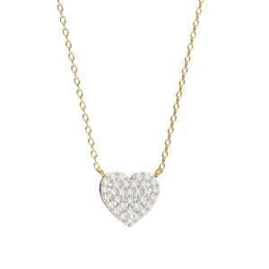 שרשרת תליון לב יהלומים עדינה