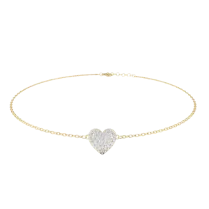 צמיד לב יהלומים עדין